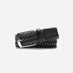 KJUS Accessories-Unisex Sporting Webbing Belt Black/Steel Grey
