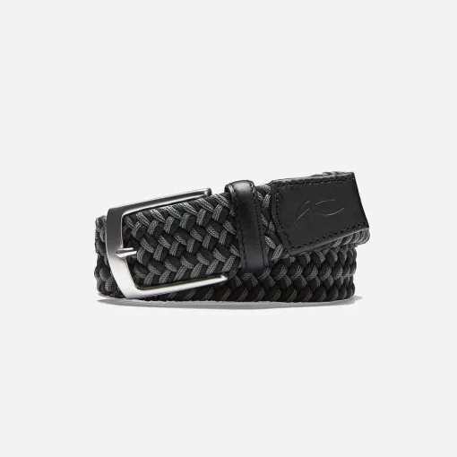 KJUS Accessories-Unisex Sporting Webbing Belt Black/Steel Grey