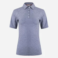 KJUS Polos-Women'S Ally Cooling Polo S/S Steel Blue Melange