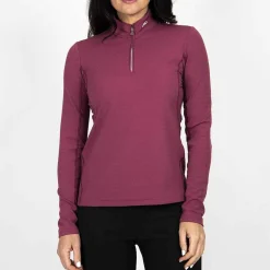 KJUS Midlayers & Sweaters-Women'S Avery Midlayer Half-Zip Red Plum