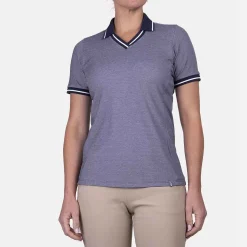 KJUS Polos-Women'S Bailey V-Neck Polo S/S Atlanta Blue