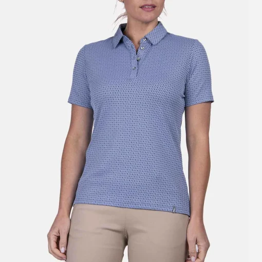 KJUS Polos-Women'S Bella Structure Polo S/S Santorini/Atlanta Blue