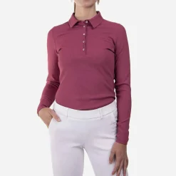 KJUS Polos & Shirts-Women'S Celin Polo L/S Red Plum