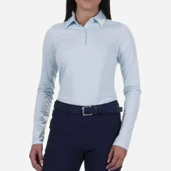 KJUS Polos-Women'S Collagen Polo L/S Icy Blue