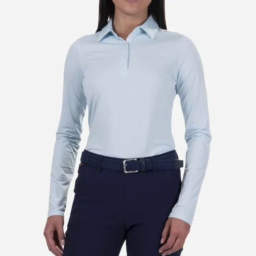 KJUS Polos-Women'S Collagen Polo L/S Icy Blue