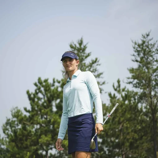KJUS Polos-Women'S Collagen Polo L/S Icy Blue