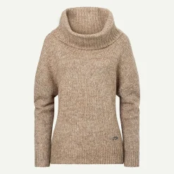 KJUS Midlayers & Sweaters-Women'S Cowl Neck Sweater Oxford Tan Melange