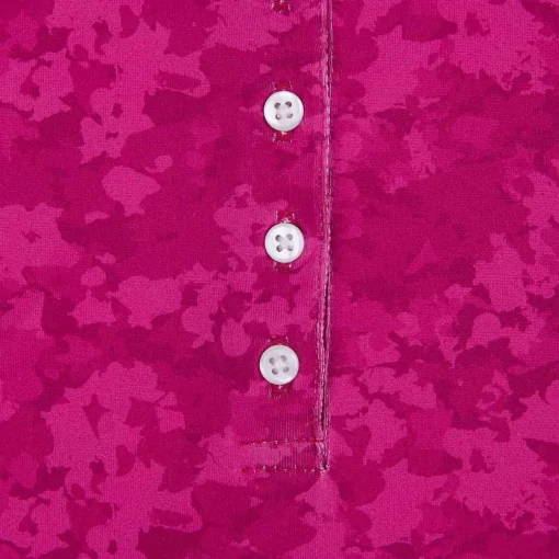 KJUS Polos-Women'S Dana Printed Polo L/S Cranberry