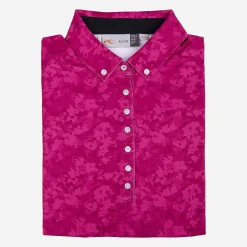 KJUS Polos-Women'S Dana Printed Polo L/S Cranberry