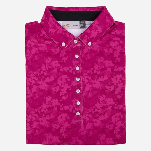 KJUS Polos-Women'S Dana Printed Polo L/S Cranberry