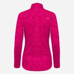 KJUS Polos-Women'S Dana Printed Polo L/S Cranberry