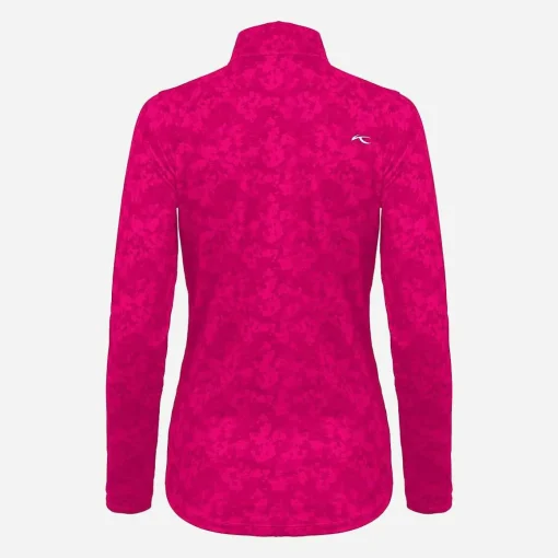 KJUS Polos-Women'S Dana Printed Polo L/S Cranberry