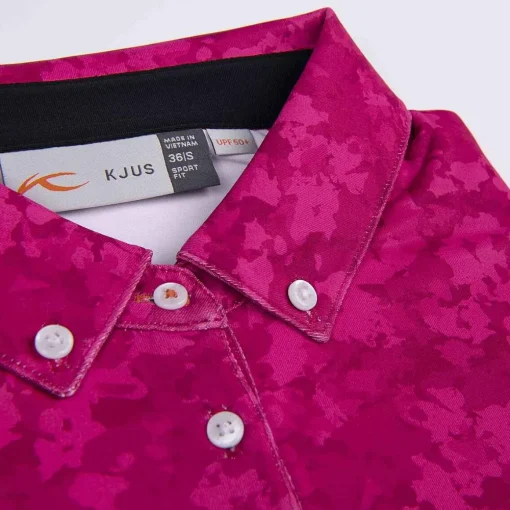 KJUS Polos-Women'S Dana Printed Polo L/S Cranberry