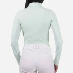 KJUS Polos-Women'S Elena Cooling Polo L/S Cucumber Ice