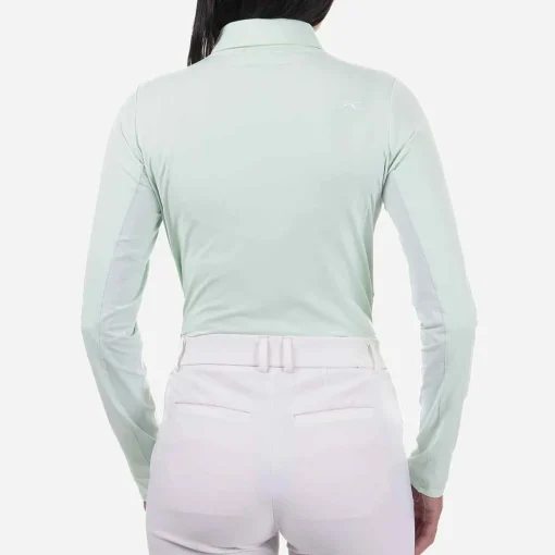 KJUS Polos-Women'S Elena Cooling Polo L/S Cucumber Ice