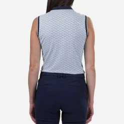 KJUS Polos-Women'S Ella Structure Polo S/L Icy Blue/Atlanta Blue