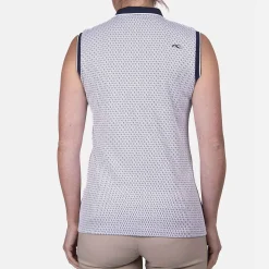 KJUS Polos-Women'S Ella Structure Polo S/L White/Atlanta Blue