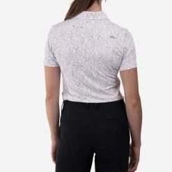 KJUS Polos-Women'S Enya Printed Polo S/S Ivory/Almond