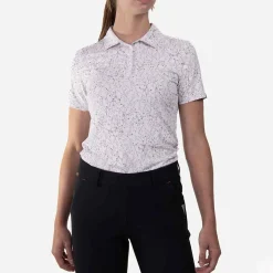 KJUS Polos-Women'S Enya Printed Polo S/S Ivory/Almond