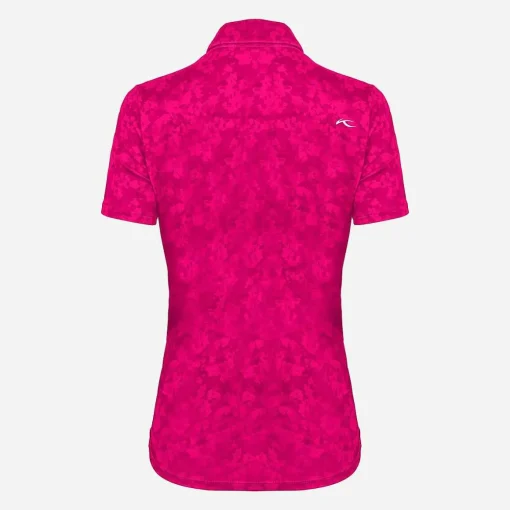 KJUS Polos-Women'S Enya Printed Polo S/S Cranberry
