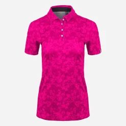 KJUS Polos-Women'S Enya Printed Polo S/S Cranberry