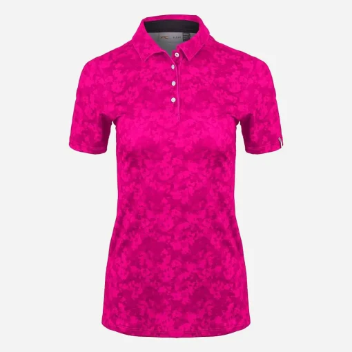 KJUS Polos-Women'S Enya Printed Polo S/S Cranberry
