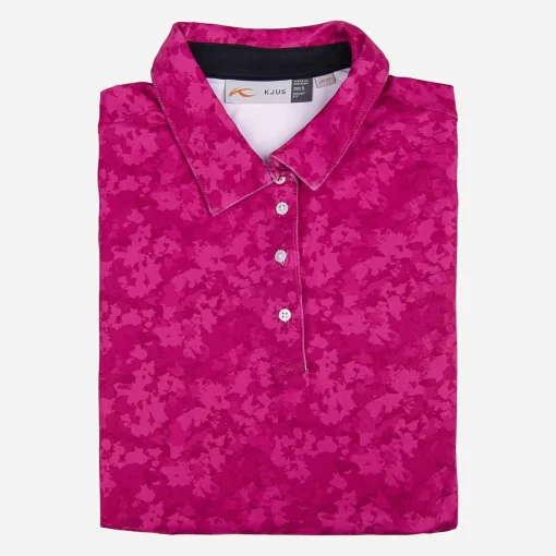 KJUS Polos-Women'S Enya Printed Polo S/S Cranberry