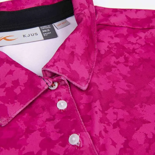 KJUS Polos-Women'S Enya Printed Polo S/S Cranberry