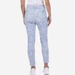 KJUS Pants & Skorts-Women'S Ice Light 7/8 Treggings Print Calm Blue/White