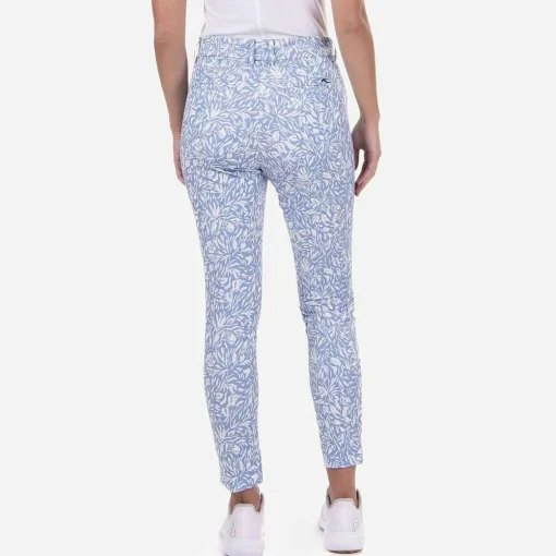KJUS Pants & Skorts-Women'S Ice Light 7/8 Treggings Print Calm Blue/White