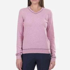 KJUS Midlayers & Sweaters-Women'S Kicki V-Neck Pullover Pink Sorbet