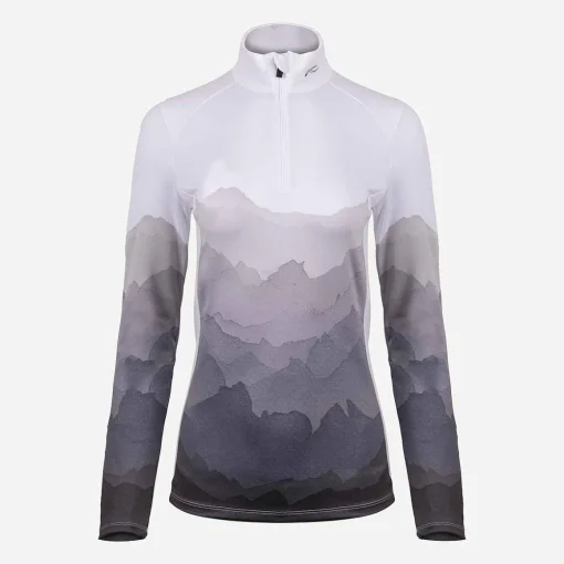 KJUS Midlayers & Sweaters-Women'S Motion Print Half-Zip White/Iron