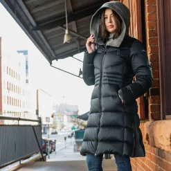 KJUS Jackets & Vests-Women'S Oslo Coat Deep Space/Steel Grey Melange