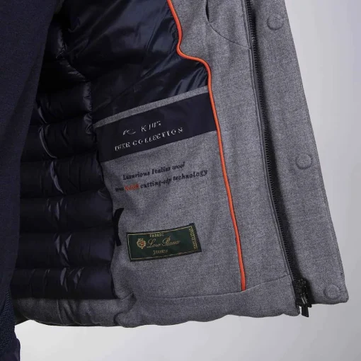 KJUS Jackets & Vests-Women'S Oslo Coat Deep Space/Steel Grey Melange