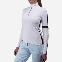 KJUS Midlayers & Sweaters-Women'S Race Midlayer Half-Zip White/Deep Space