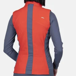KJUS Midlayers & Sweaters-Women'S Radiation Vest Ii Persimmon/Steel Blue