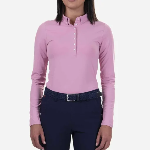 KJUS Polos-Women'S Scotscraig Polo L/S Pink Sorbet