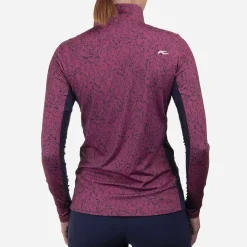 KJUS Midlayers & Sweaters-Women'S Sunshine Printed Half-Zip Red Plum/Atlanta Blue
