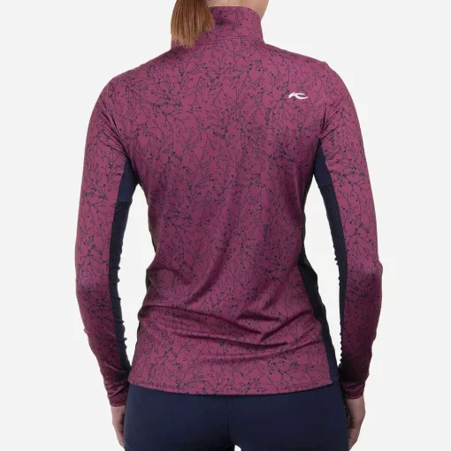 KJUS Midlayers & Sweaters-Women'S Sunshine Printed Half-Zip Red Plum/Atlanta Blue