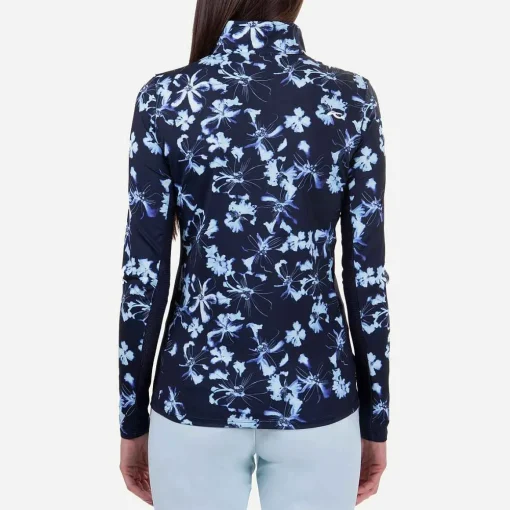 KJUS Midlayers & Sweaters-Women'S Sunshine Printed Half-Zip Icy Blue/Atlanta Blue