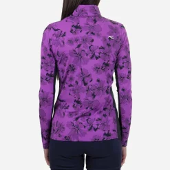KJUS Midlayers & Sweaters-Women'S Sunshine Printed Half-Zip Foxglove/Atlanta Blue