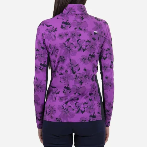 KJUS Midlayers & Sweaters-Women'S Sunshine Printed Half-Zip Foxglove/Atlanta Blue