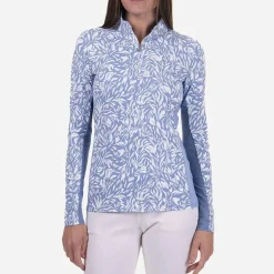 KJUS Midlayers & Sweaters-Women'S Sunshine Printed Half-Zip Calm Blue/White