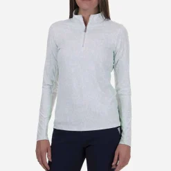 KJUS Midlayers & Sweaters-Women'S Sunshine Printed Half-Zip Cucumber Ice/White
