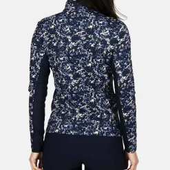 KJUS Midlayers & Sweaters-Women'S Sunshine Printed Jacket Flax Yellow/Atlanta Blue