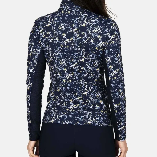 KJUS Midlayers & Sweaters-Women'S Sunshine Printed Jacket Flax Yellow/Atlanta Blue
